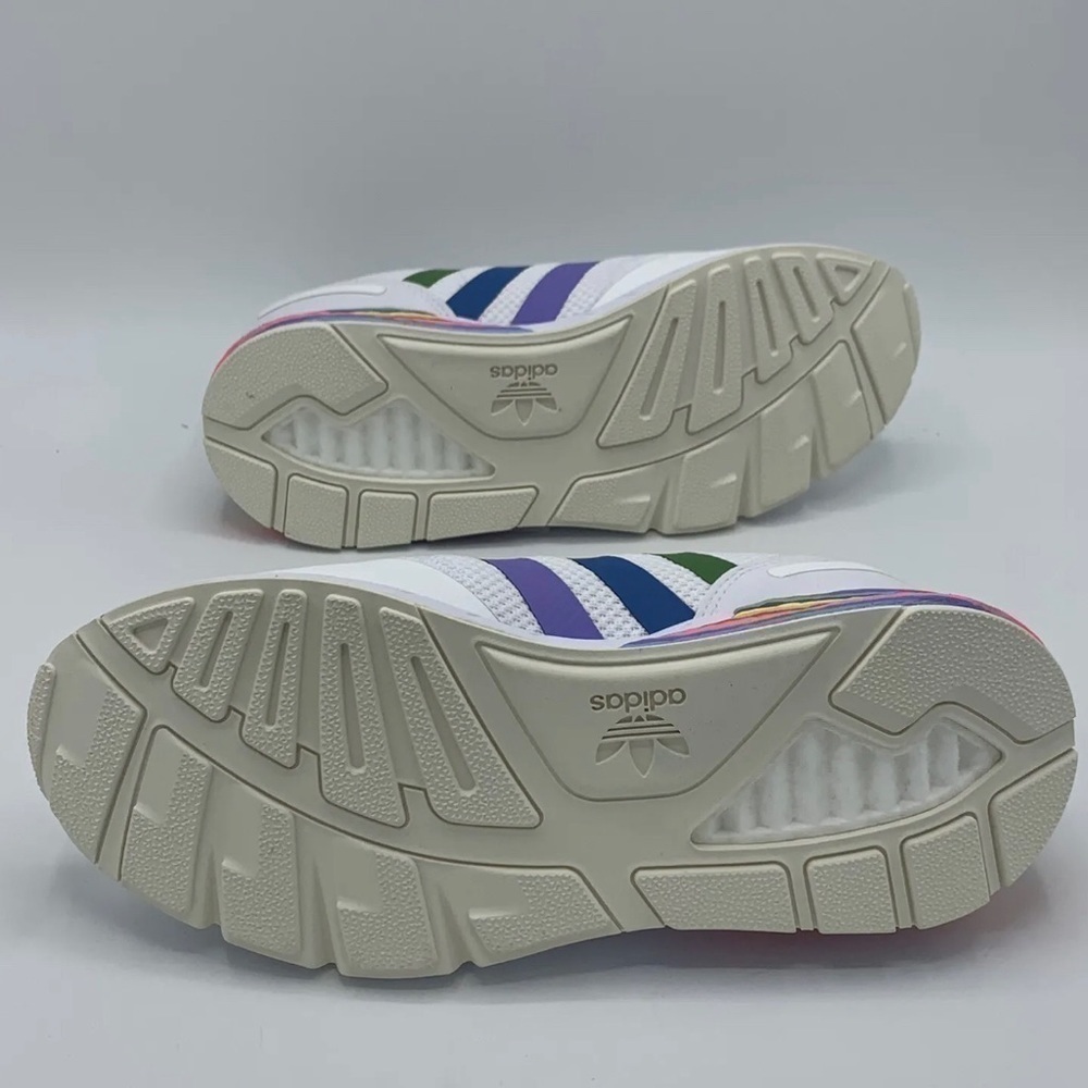 New Adidas Originals ZX 1K Boost Pride Shoes Sneakers (GW2418) - White Size 9 - Picture 6 of 6